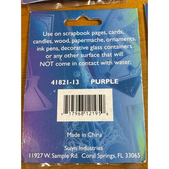 (6) packs of Paper Crafting Micro Glass Beads Red Purple Blue 2 each UNOPENED - Picture 5 of 7